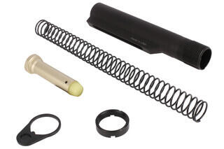 Leapers UTG PRO Mil-spec 6 Position Receiver Extension Tube Kit features a black anodized finish